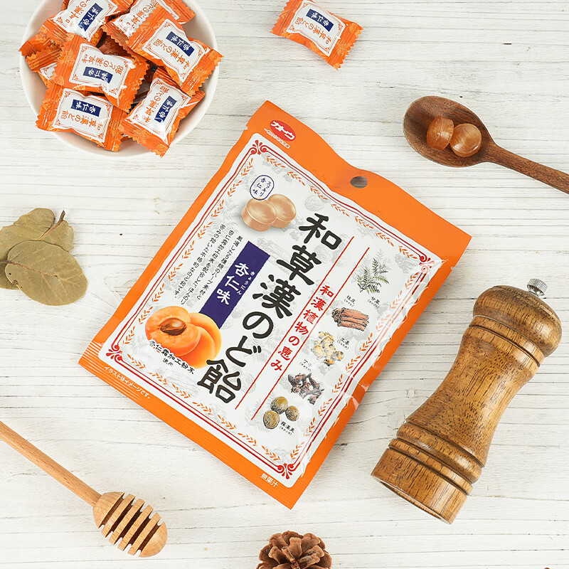 加藤制果和草汉杏仁味润喉糖51g日本进口嗓子咳嗽薄荷