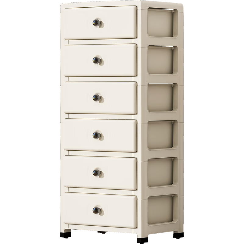 納份愛(ài)收納柜抽屜式客廳零食柜儲物架落地一體靠墻置物柜多層臥室床頭柜 35cm面寬【奶白色】五層 【廠(chǎng)家直銷(xiāo) 質(zhì)保10年】