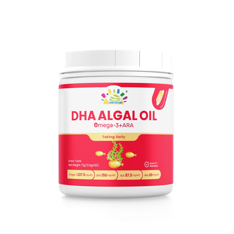 叁佰添欧米伽3 DHA亚麻酸儿童高纯度DHA不含EPA新西兰进口 120粒