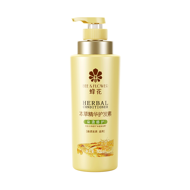 蜂花 本草精華護發(fā)素潤發(fā)乳500ml 修護染燙受損改善毛躁干枯分叉