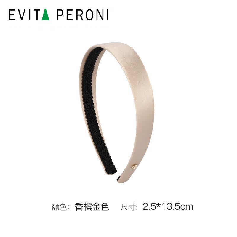 依慧達(dá)（Evita Peroni ）新品寬邊發(fā)箍壓發(fā)頭飾女士洋氣發(fā)卡 香檳金