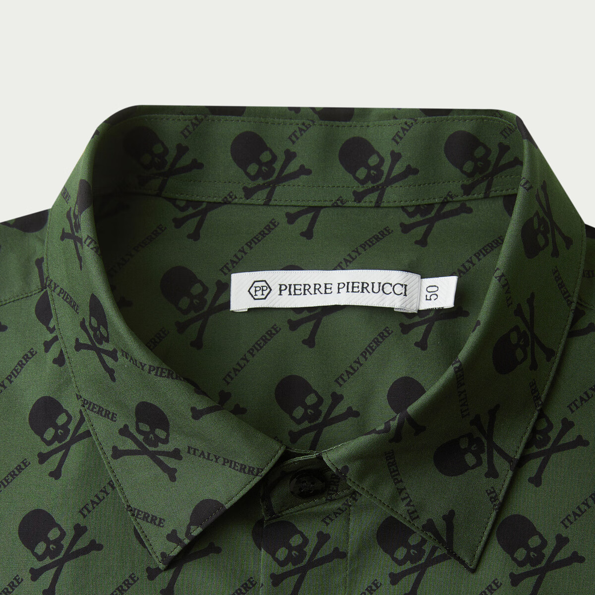 PP PIERRE PIERUCCIPP意大利轻奢男装2024秋季新款长袖T恤 绿色花版 56