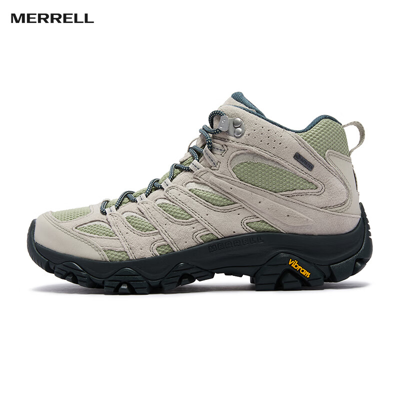 迈乐（Merrell）MOAB3 MID GTX丨MERRELL迈乐高帮徒步鞋男女防水防滑户外登山鞋子 咖啡绿/J066065(男) 夏季新色 40