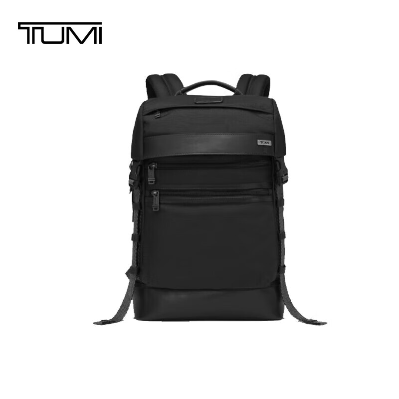 途明（TUMI）FREMONT男士双肩包日常通勤商务高端双肩包翻盖电脑包黑色 礼物