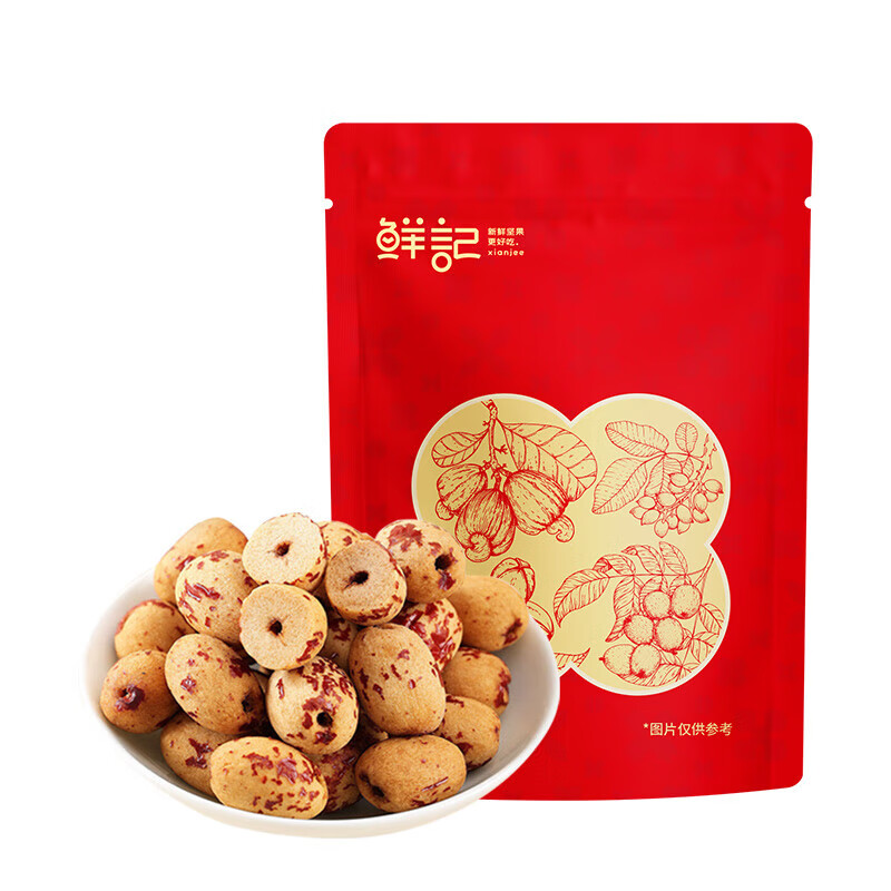 鲜记去皮无核枣500g休闲食品办公室零食 去皮无核枣500g