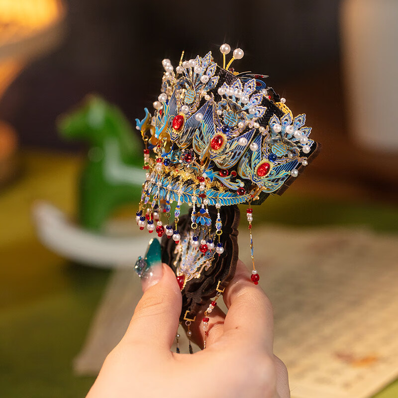 上新了文创 故宫凤冠立体冰箱贴 拼图金属拼装diy生日礼物送女友璎珞凤钿