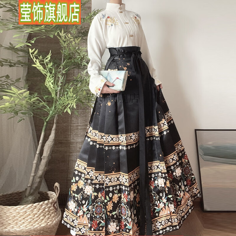 服新品男装锦衣卫绣春刀古装曹州莘月汉服女【春暖花开】明制对襟衫汉元素马面裙春季套装 白色上衣+黑色马面 L怎么样,好用不?