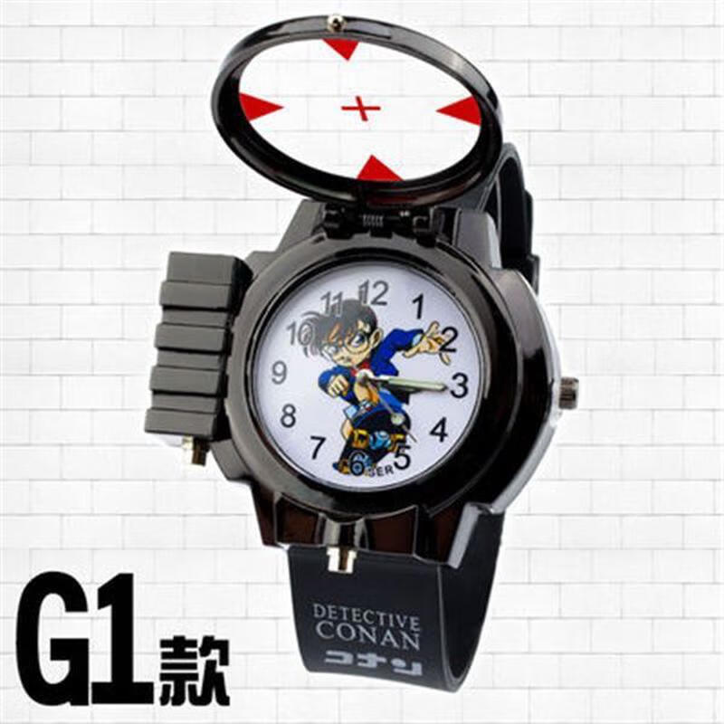 柯南手表可发射针发射器手表男儿童针可射小学生玩具电子卡通多功