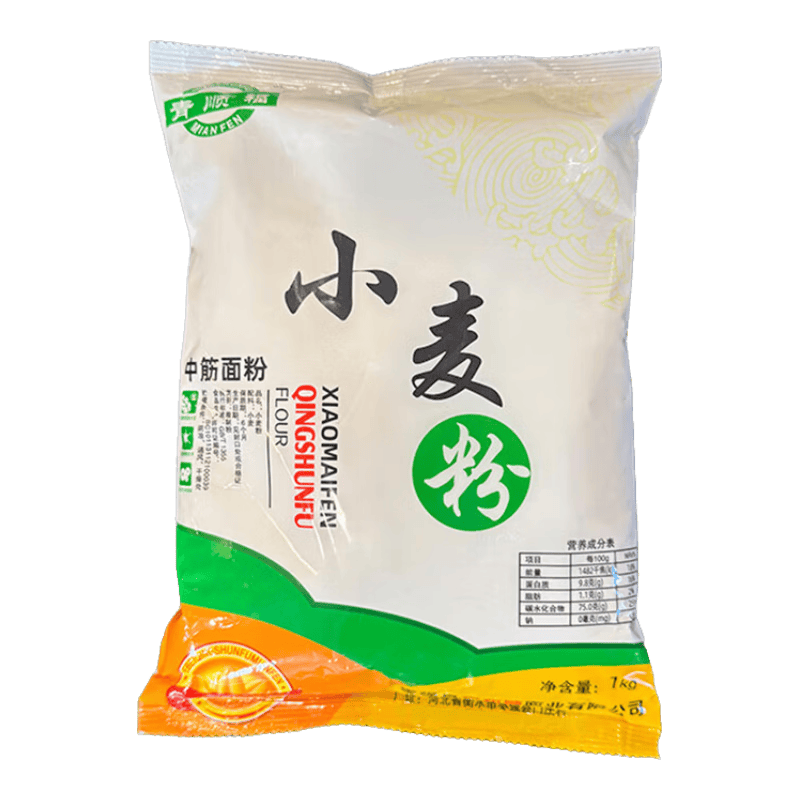 麦芯通用小麦粉 中筋粉小麦面粉水饺馒头包子面条中筋通用粉 1kg*1袋