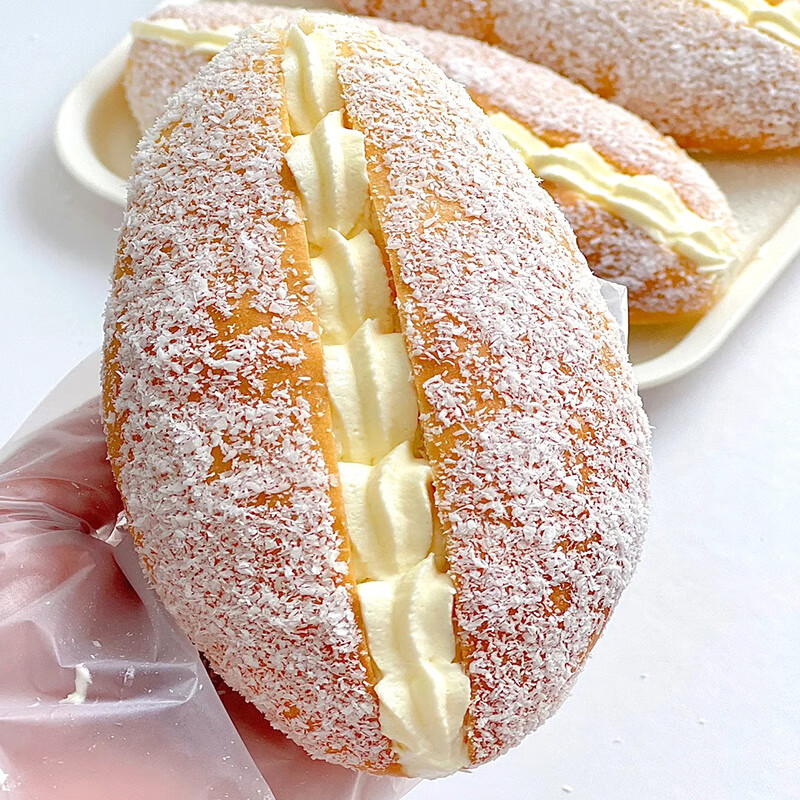 不多言整箱椰蓉奶油面包夹心蛋糕老式手撕糕点心早餐营养休闲小吃零食品 500g 【1箱/10包】椰蓉奶油面包