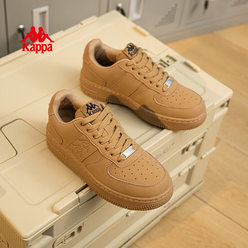 卡帕（Kappa）男鞋冬季2025新款增高小白鞋子男百搭休闲运动板鞋男 雄鹿棕 42