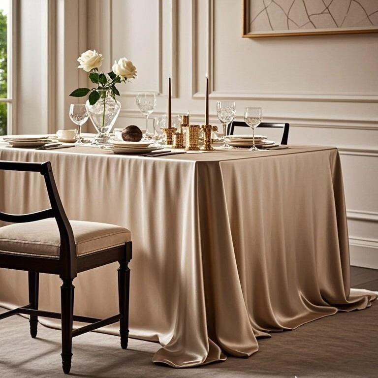 鹿婕锦缎桌布酒店高档会议桌布定制长方形加厚白色轻奢高级感长条桌台 定制尺寸链接客服改价