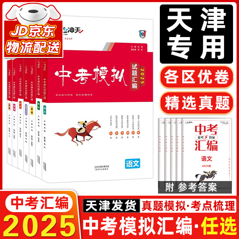 一飞冲天2026天津中考 2025一飞冲天中考模拟试题汇编真题卷全套语文数学英语物理化学历史政治中考分类集训卷中考专项总复习历年真题试卷初三九年级 25版【中考汇编】数物化3本