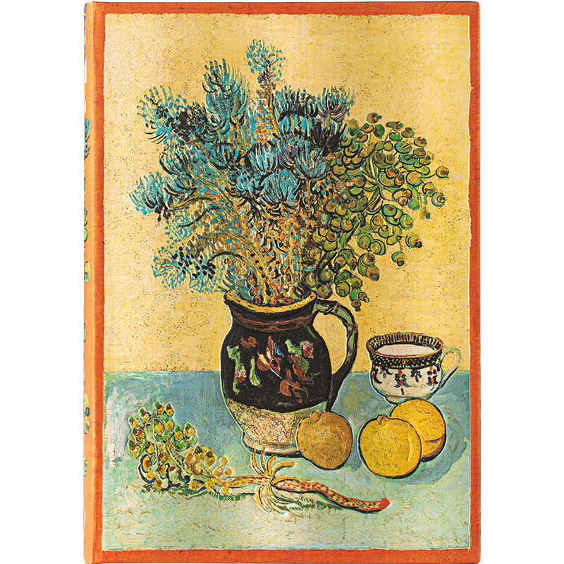 paperblanks佩兰克笔记本本子梵高的静物花卉日记本高颜值送同学同事手账本手帐记事本学生文具生日礼物 【硬壳绑带】大本/空白