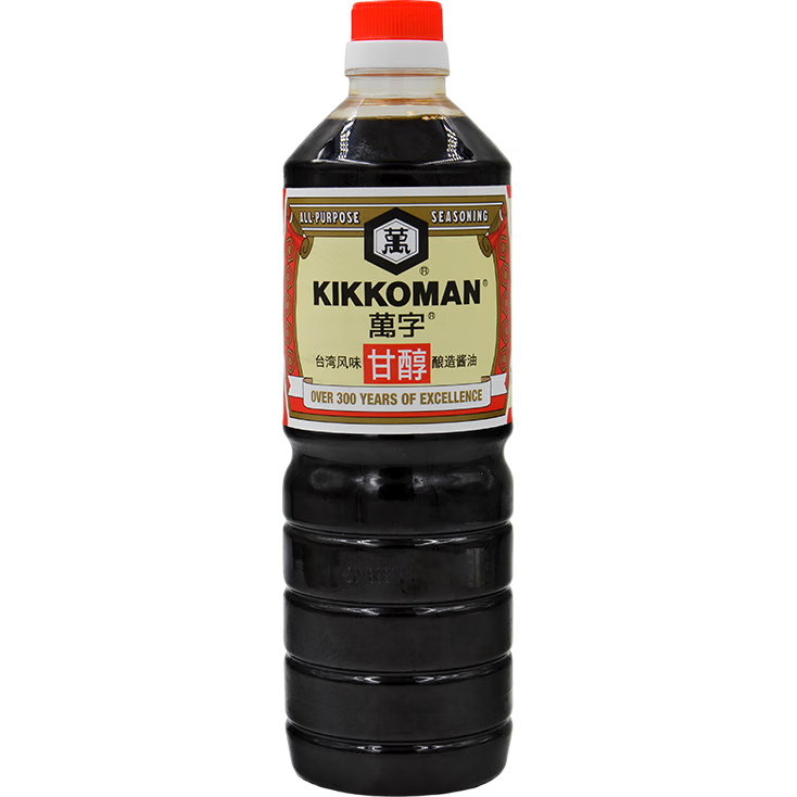萬字甘醇生抽醬油 1L【一級醬油】 0防腐劑0味精調(diào)味炒菜涼拌臺灣風(fēng)味