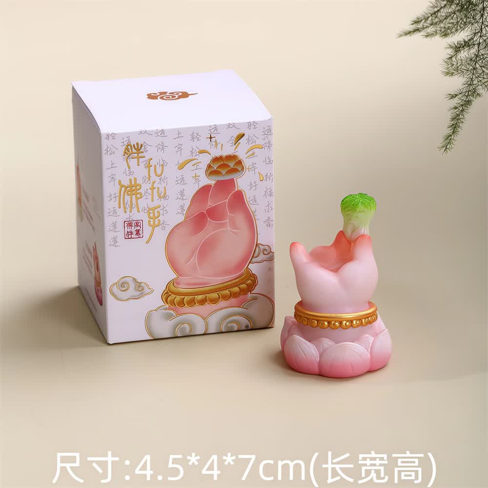 赟娅洛阳文创纪念品胖fufu佛手办公室桌面摆件伴手礼特产教师节日礼物 文创佛手摆件【好运莲莲】彩盒