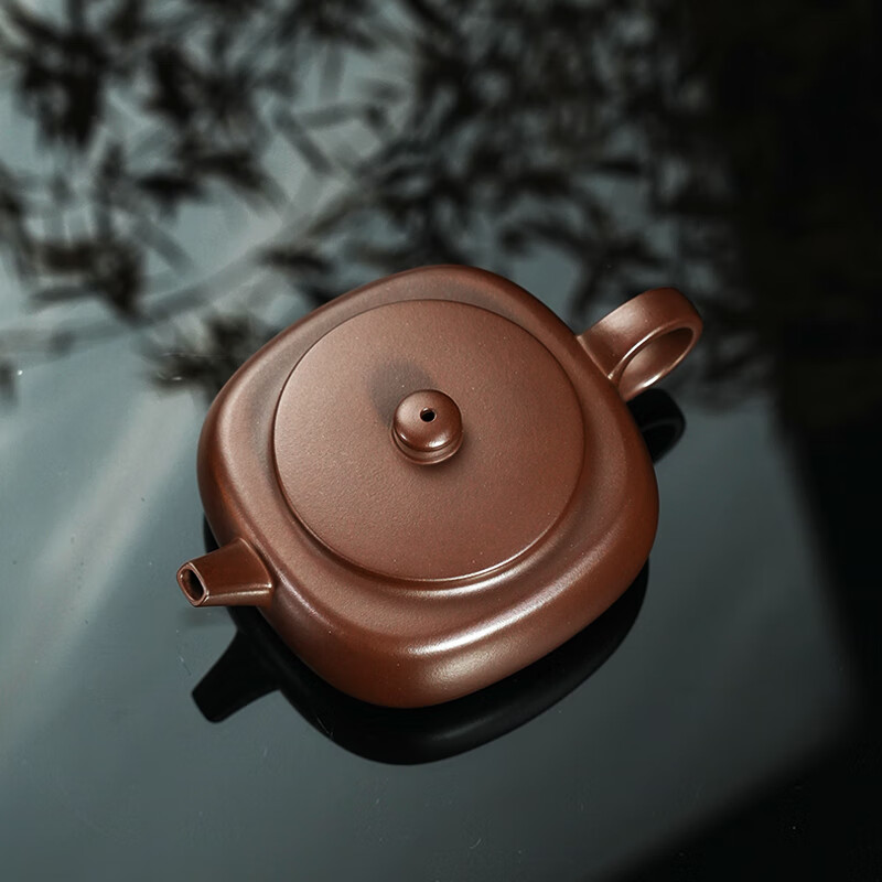 紫来顺宜兴名家精品手制周盘壶原矿紫泥紫砂壶正品高档送领导茶壶礼物 【方圆之间】紫泥周盘壶 180ml