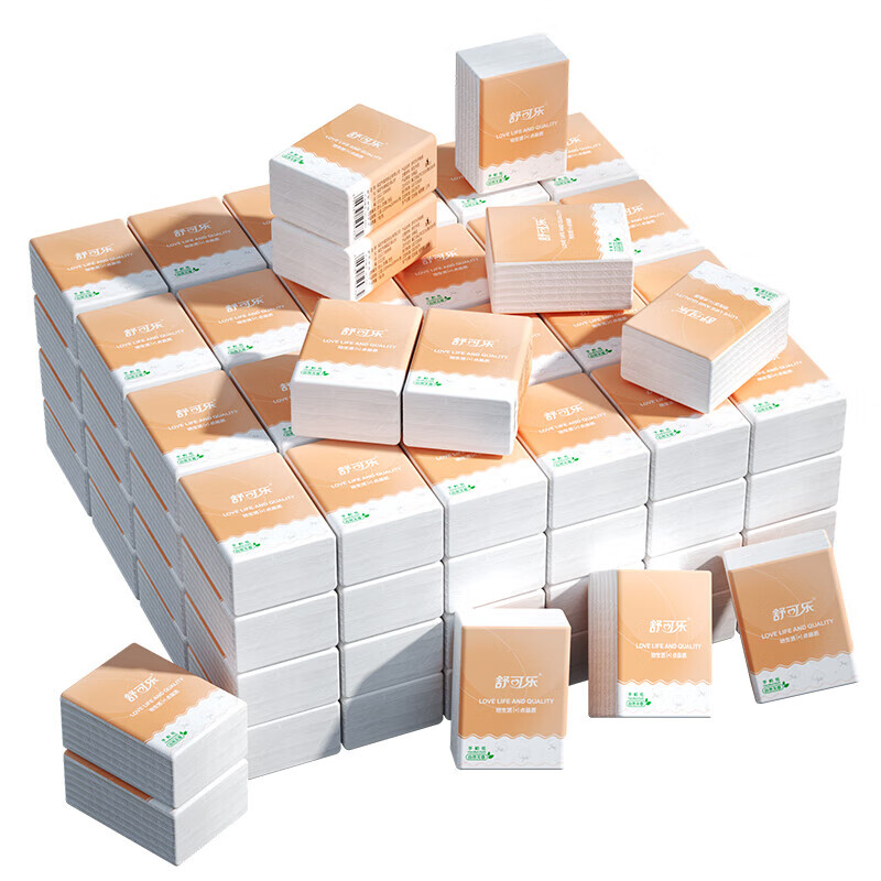 舒可乐手帕纸巾小包便携旅行餐巾纸3层7片面巾纸随身卫生纸 3层 7片*50包