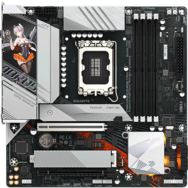 技嘉 雕妹B760M AORUS ELITE WIFI6E-P GEN5 DDR5 图 3