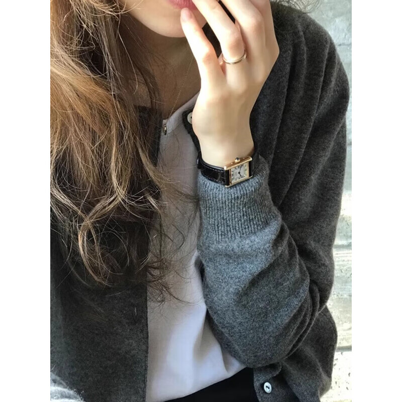 俞兆林针织衫女秋冬2025新款开衫外套女外搭显瘦打底衫毛衣慵懒风上衣 黑色 【时尚百搭】 均码 (适合80-140斤)