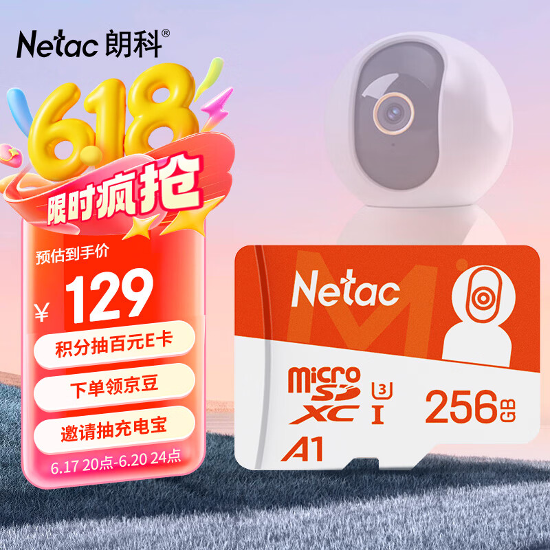 ʿƣNetac TF洢 256GB A1 U3 4K129Ԫ