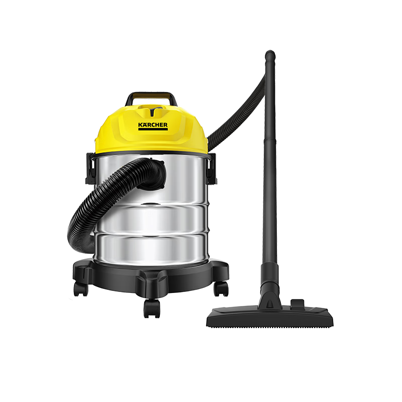 KARCHER德国卡赫 桶式吸尘器18L干湿吹三用商用家用工业开荒装修保洁地毯宠物大容量大功率超强大吸力WD1s