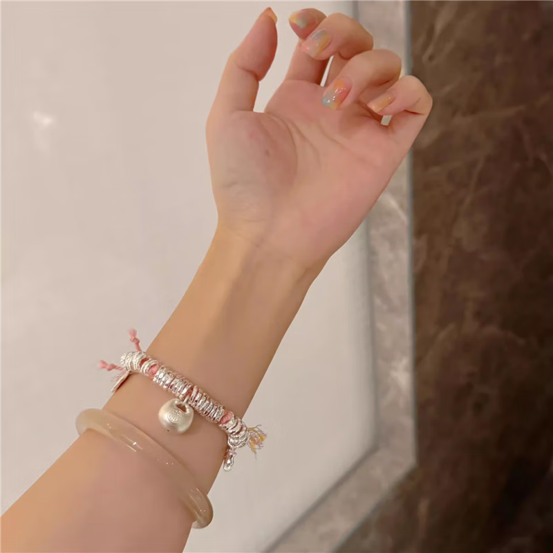 小胖福纯银手链盘缠绳实心女款999足银手串送女友闺蜜礼物 小胖福盘缠手链25