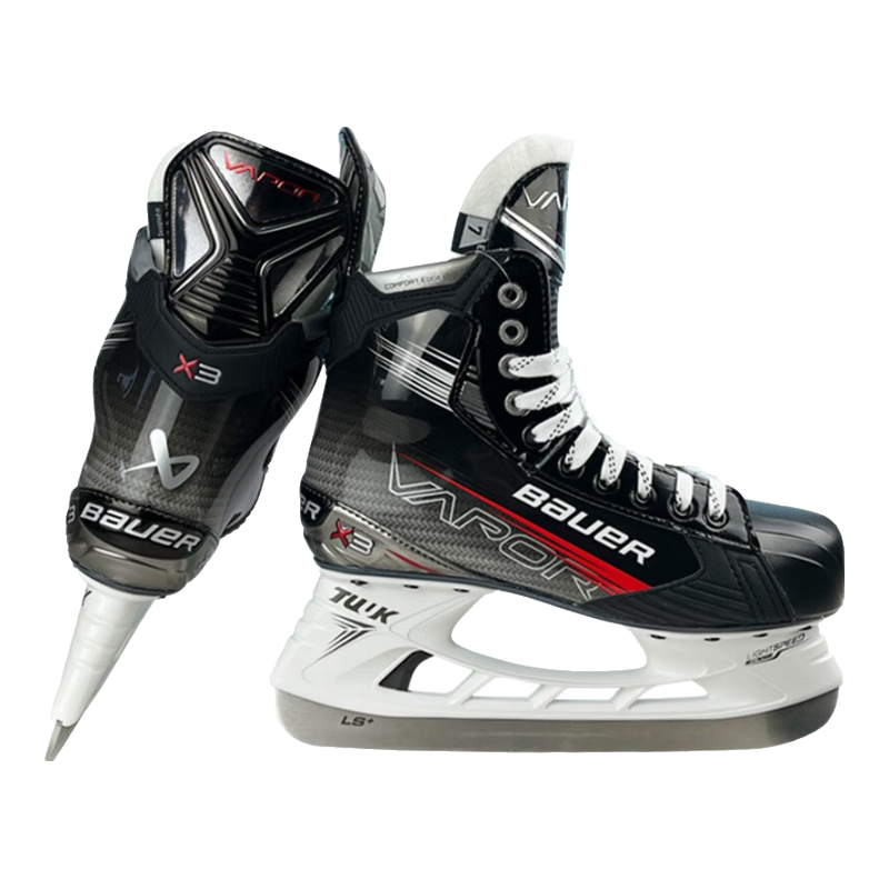 BAUER鲍尔冰球鞋VAPOR X3 儿童成人竞赛级专业冰刀鞋碳纤男滑冰鞋中级 VAPOR X3 44 【SR/8.5】内长27.2cm