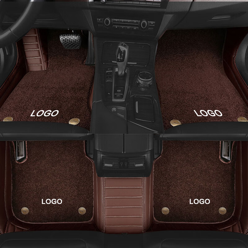 福雁（FUYAN）方程豹5方程豹8专用全包围汽车脚垫 【双层车标款】咖色+咖色奥尼绒