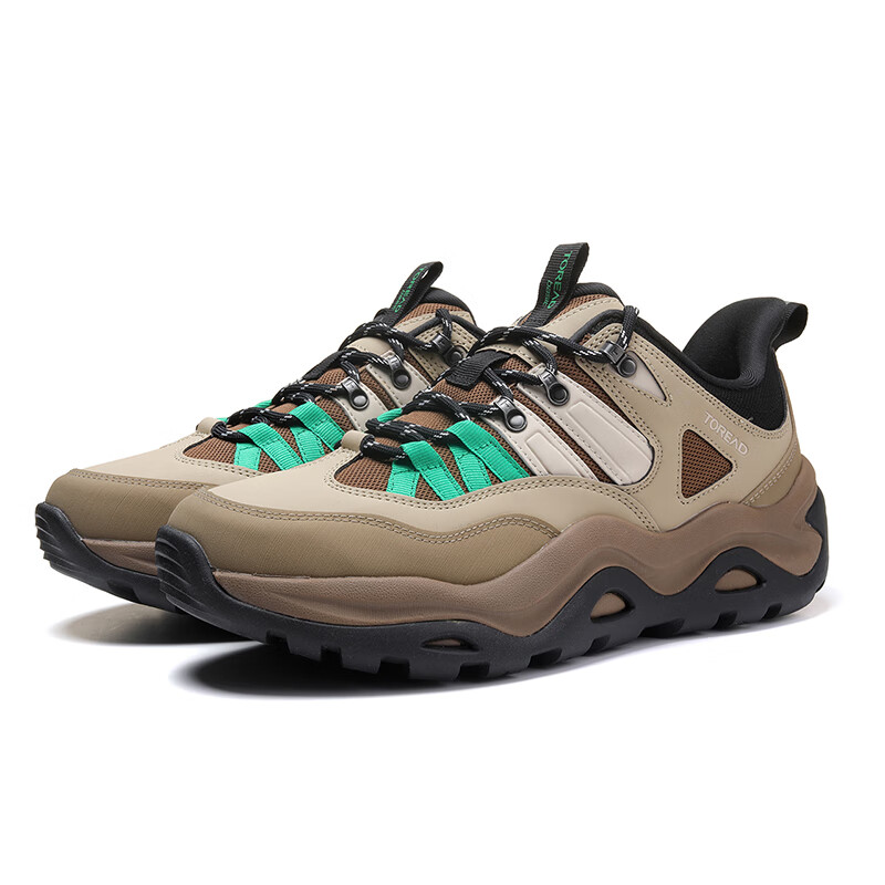 探路者（TOREAD）探路者休闲鞋男2025新款户外运动防泼水防滑耐磨减震回弹舒适鞋女 亚麻色棕色-男 39