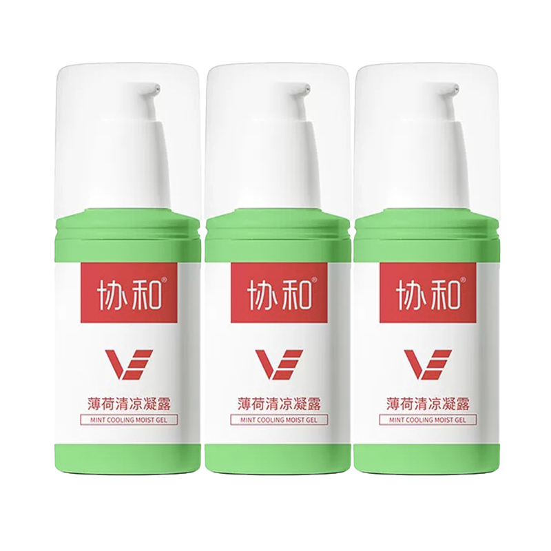 协和薄荷清凉凝露100ml*3瓶 植物滋润肌肤缓解干燥清爽【临期清仓】