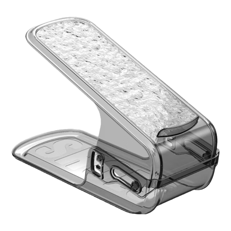 家の物語(yǔ)（KATEI STORY）日本鞋架省空間雙層鞋托架可調(diào)節(jié)鞋子收納神器鞋柜分層隔板置物架 透明白-8個(gè)裝【三檔調(diào)節(jié) 防滑加厚】 2層