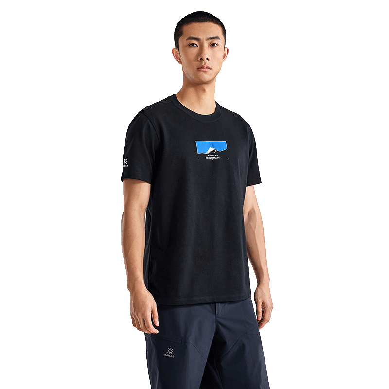 KAILAS凯乐石 中性款人生第一座雪山棉T KG2537138 玄青黑 3XL