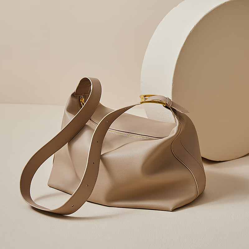 納蘭杜（Nalandu）大包包2025新款托特包女單肩感休閑斜挎大容量通勤女包 燕麥色