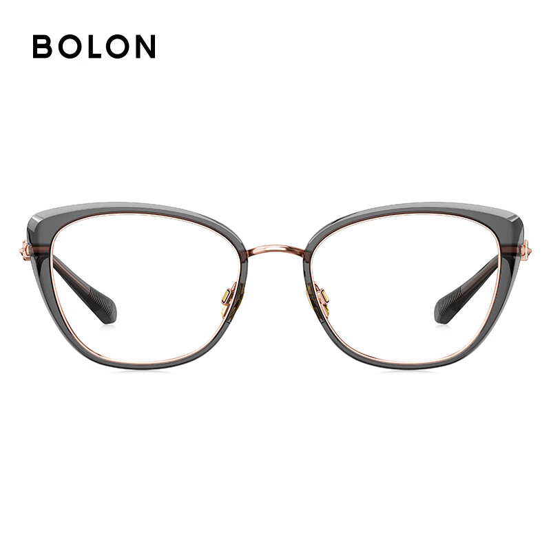 暴龙(BOLON)近视眼镜框 厂家直发 杨紫同款猫眼镜架 暴龙眼镜 BA6071 B13-薄暮茶棕 配优可视防蓝光1.60(600度内)
