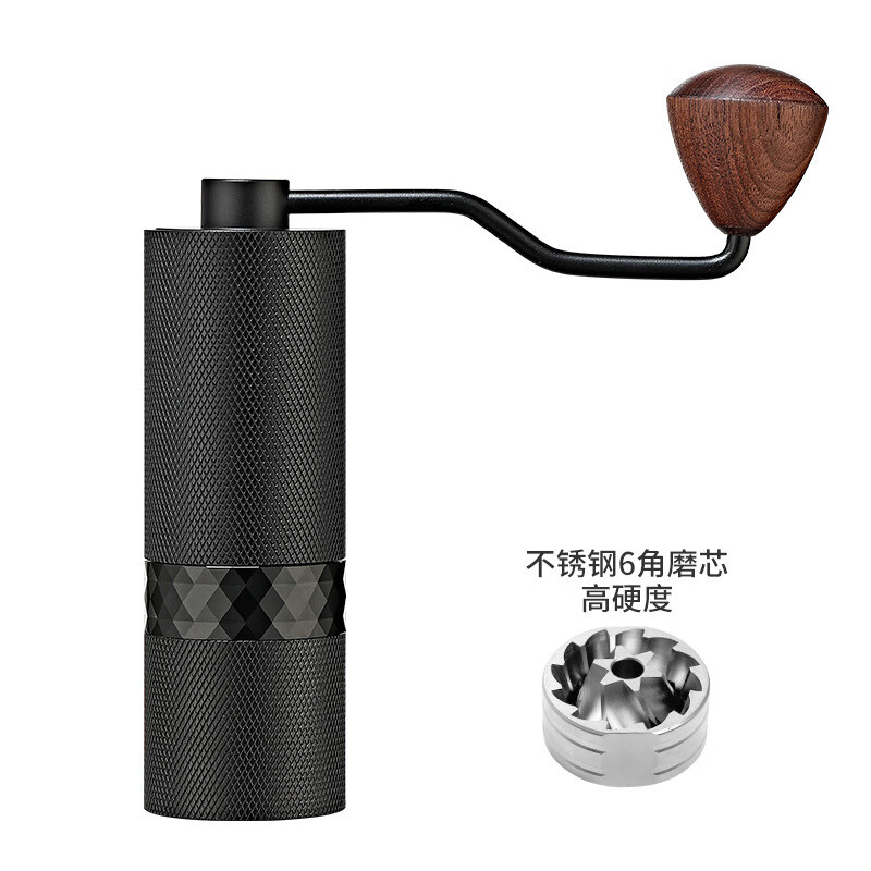 CAFE RHYME手搖磨豆機(jī) 魔咒CNC內(nèi)調(diào)咖啡豆研磨機(jī) 420不銹鋼磨咖啡機(jī) R07 六角磨芯黑色