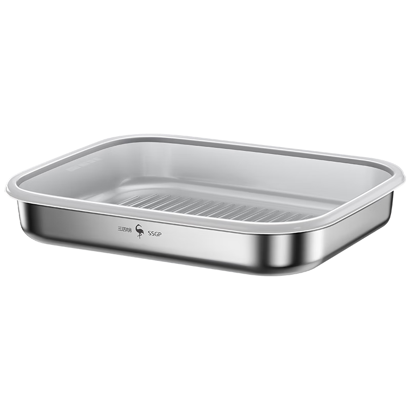 三四钢®316L不锈钢饺子分装盒冰箱收纳保鲜盒食品级2300ml2个装 W38762