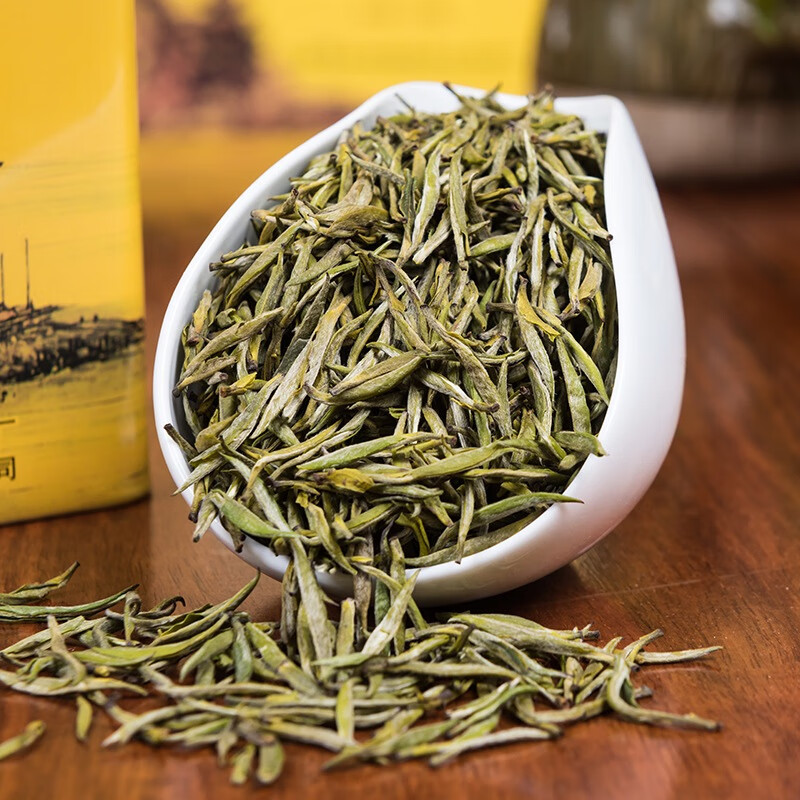 君山綠2024新茶君山銀針岳陽黃茶特級51g明前茶葉黃芽茶濃香型小袋罐裝