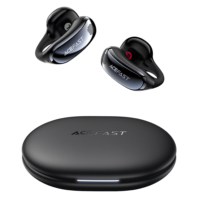 ACEFAST【国家补贴】积速聚音环耳夹开放式蓝牙耳机2026新款气骨传导概念通话降噪运动跑步耳机无线不入耳