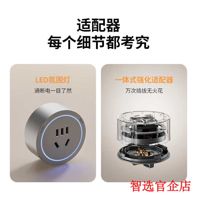 小米部依轨道插座德国品质电工可移动轨道插座明装式电力滑动导轨电源客厅 灰色60cm轨道(五孔-带灯*4)