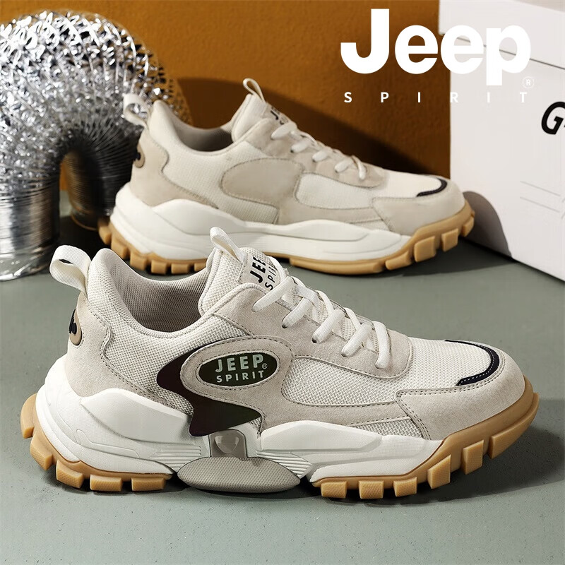 ���ڲ�����JEEP SPIRIT����Ь���п���Ь2025�¿��ļ�͸�������ϵ�Ь��ʿ�����˶���Ь�� ��ɫ P149910067-2 42