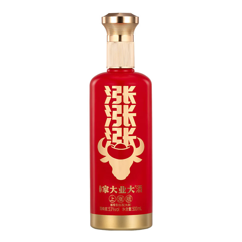 家大业大酒涨酒版酱香型白酒500ml纯粮酿造自饮送礼白酒酱酒粮食酒 53度 500mL 1瓶 上涨版