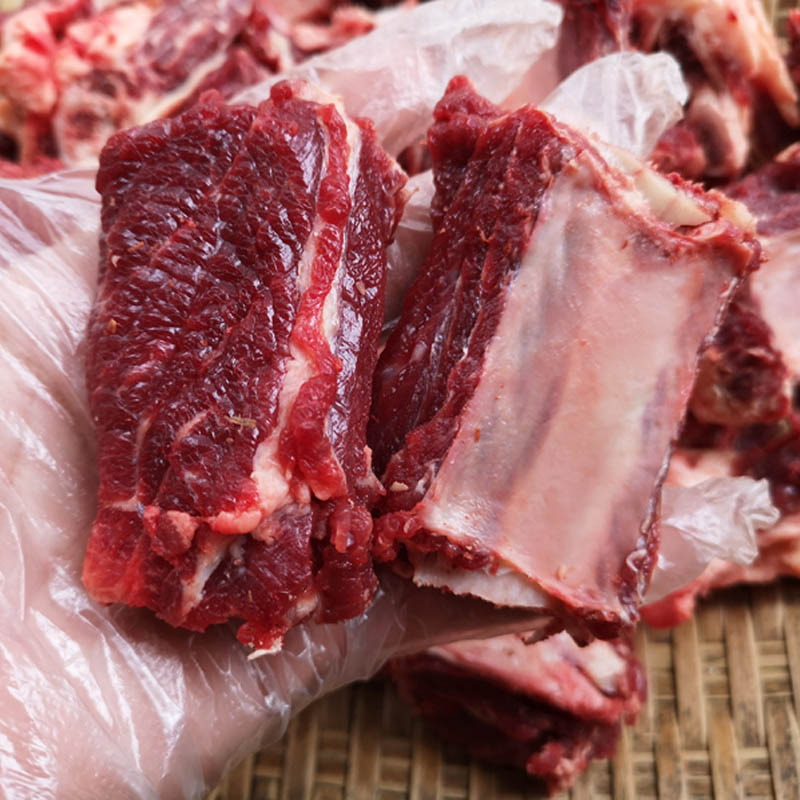 贝航清真新鲜牛肋排四斤宰杀黄牛肉精瘦牛肋条带肉牛排骨高品质牛仔骨