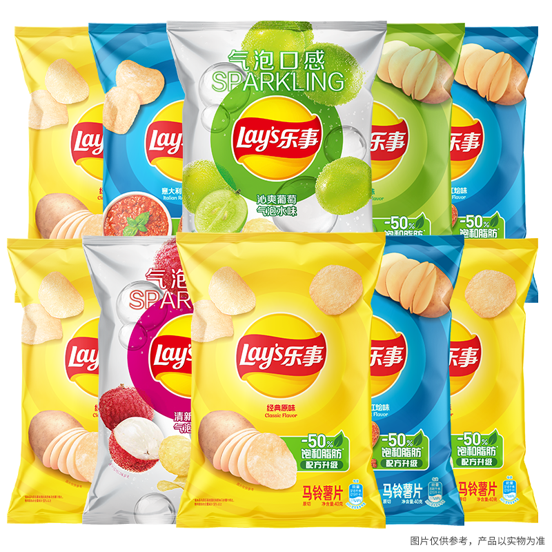 ���� Lay's ��Ƭ ��϶��ζ 40g��10�� 400g ��ʳ��� ����ʳƷ 28Ԫ
