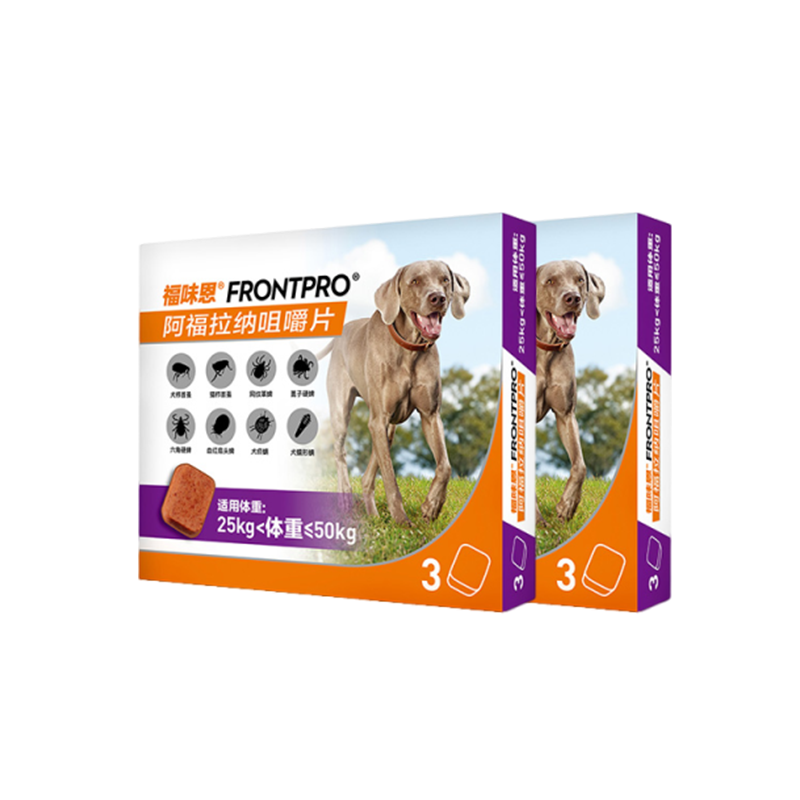 福味恩狗大型犬口服外驱去蜱蚤螨进口驱虫药6片