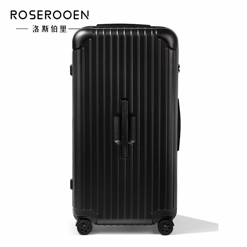 洛斯伯里（Roserooen）大容量行李箱结实耐用加厚网红新款密码箱拉杆箱出国36寸旅行箱 运动系列-黑武士 30英寸 【加厚拉链 大空间】