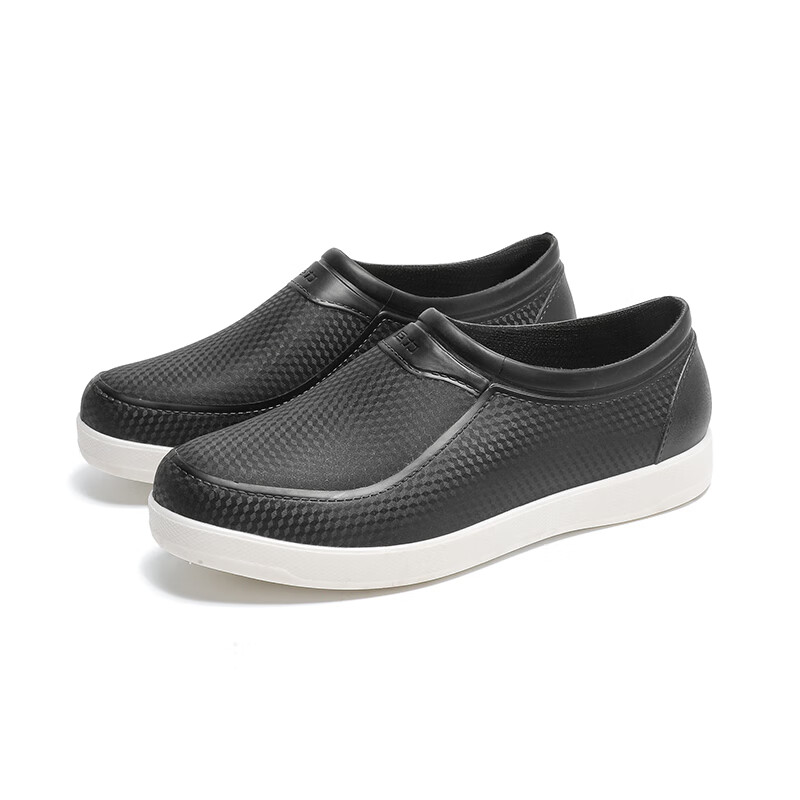 韩琳奴新款巨力短筒雨鞋女款时尚外穿雨靴低帮防水防滑水鞋厨房软底胶鞋 【巨力正品-防滑防臭】黑白色 39