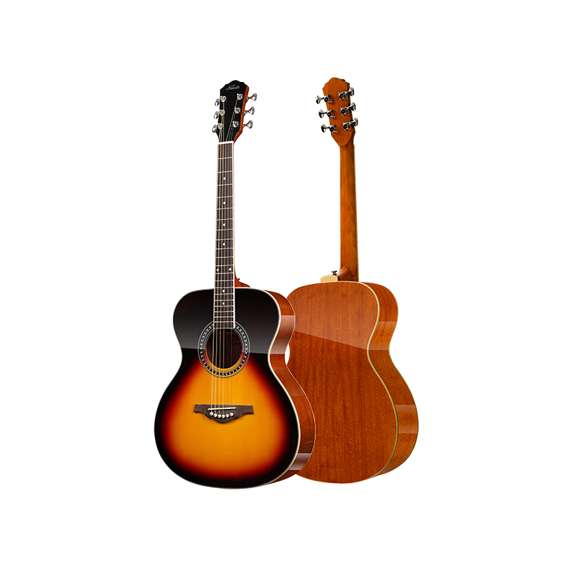 紅棉（Kapok）民謠木吉他新手初學(xué)者入門(mén)級(jí)專(zhuān)業(yè)單板吉他兒童成人旅行通用zh 40寸【經(jīng)典升級(jí)】LG-68亮光日落色 如需加裝拾音器請(qǐng)聯(lián)系客服