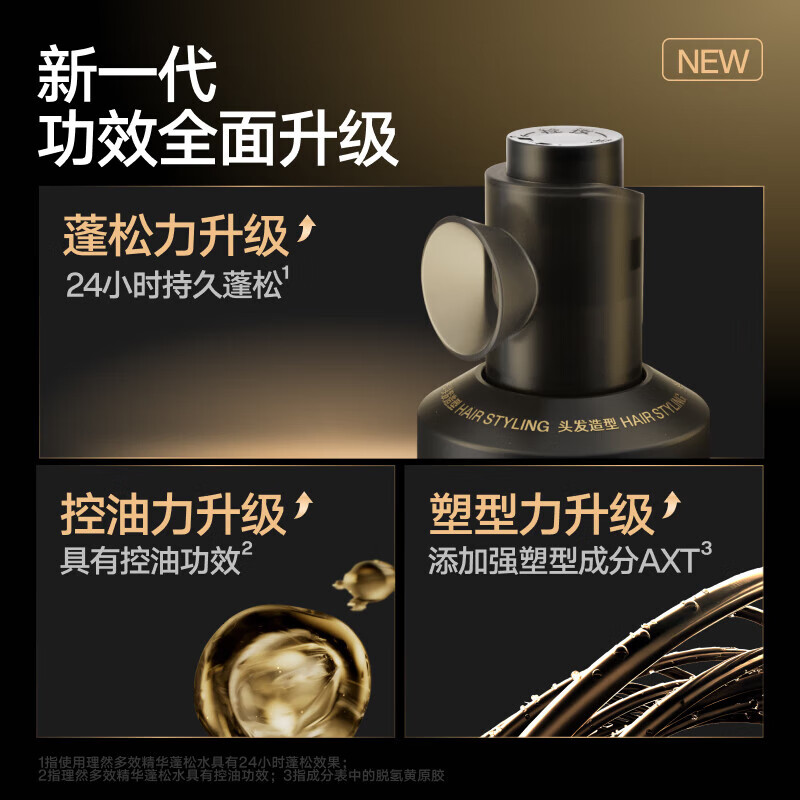 理然精华蓬松水头发蓬松喷雾护发自然高颅顶持久定型喷雾男女高端造型 【低至64.9/瓶】精华蓬松水100ml*2