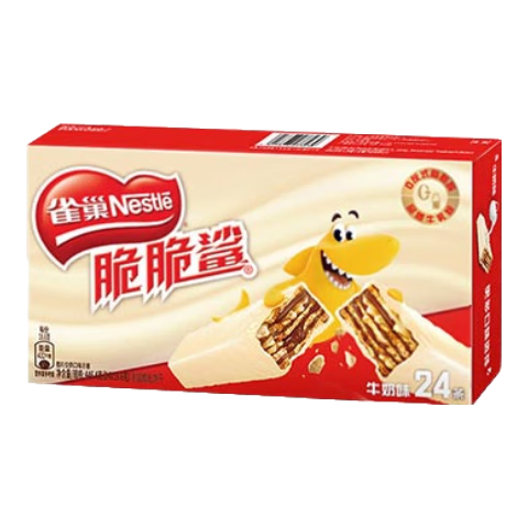 雀巢脆脆鲨威化饼干18.6g涂层夹心饼干零食小吃休闲食品 办公室代餐 脆脆鲨混合味387.2g
